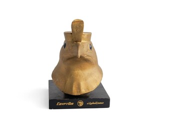 Vintage EgyptAir Horus Falcon Head Figurine Airline Advertising