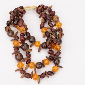 Vintage Van S Lucite Bead Choker: 1960s Multi-Strand Necklace