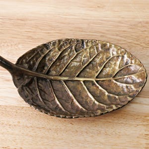 Vintage 1948 Brass Leaf Tray: Mid-Century Modern Vanity Decor