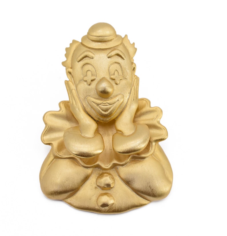 JJ Jonette Vintage Clown Brooch Pin Articulated Wobble Head
