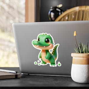 Cute Baby Alligator Vinyl Decals Funny Alligator Home Decor Kid&#39;s Room Stickers Playful Wall Art Cute Kids Wall Sticker Cute Party Favor