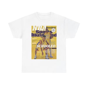 Maglietta Kobe Bryant, D'Angelo Russell "Dlo", Los Angeles Lakers "LA" NBA SI Cover T-Shirt, T-shirt sportiva unisex, streetwear vintage da basket