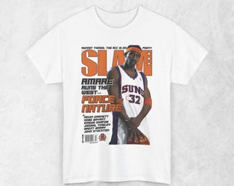 Amare Stoudemire Shirt, Phoenix Suns NBA SLAM Cover T-Shirt, Unisex Sport-T-Shirt, Vintage Retro Basketball Streetwear, Geschenk für Männer, Papa, Jungs