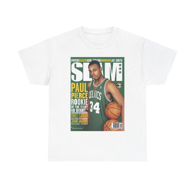 Paul Pierce Shirt, Boston Celtics NBA SLAM Cover T-Shirt, Unisex Sport-T-Shirt, Vintage Retro Basketball Streetwear, Geschenk für Männer, Papa, Jungs Bild 1