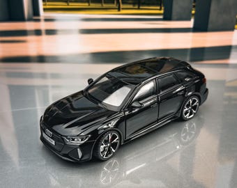 1:32 Audi RS6 miniatuurauto | Verzamelitem van zwarte legering