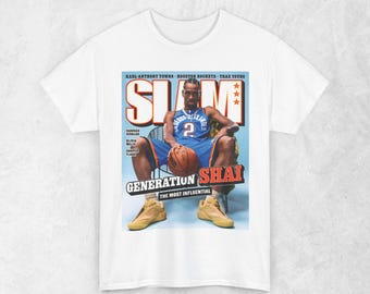 SGA Slam Cover T-Shirt, Oklahoma City Thunder NBA, Retro Basketball Tee