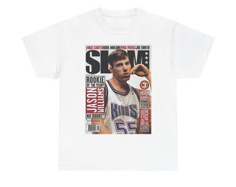 Jason Williams Shirt, Sacramento Kings NBA SLAM Cover T-Shirt, Unisex Sport-T-Shirt, Vintage Retro Basketball Streetwear, Geschenk für Männer, Papa
