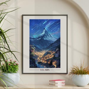 City of Starlight Digital Print | ACOTAR Velaris Wall Art | Night Court Poster | Bookish Decor | Sarah J. Maas Fan