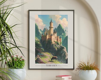 Terrasen Digitaldruck | Thron aus Glas Wandkunst | TOG Poster | Zu was auch immer Ende Zitat | Bücherwurm Dekor | Sarah J. Maas