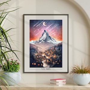 City of Starlight Digital Print | ACOTAR Velaris Wall Art | Night Court Poster | Bookish Decor | Sarah J. Maas Fan