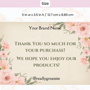 Editable Thank You Card Canva Template Customer Appreciation Card ...