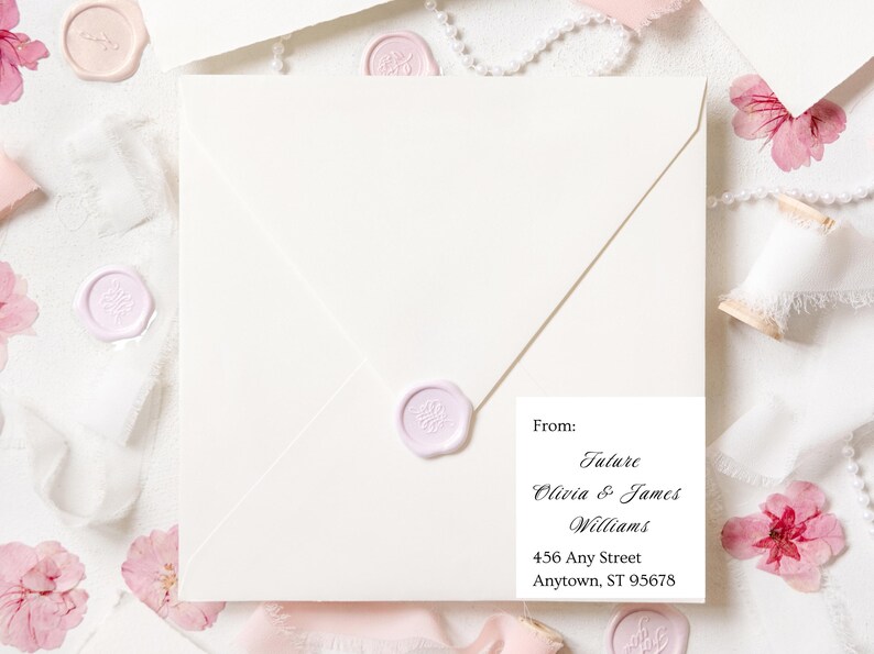 Editable Wrap-around Envelope Label Template | Wedding Envelope Label ...