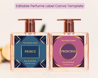 高級香水ボトルラベル、香水ラベルテンプレート、エチケット香水