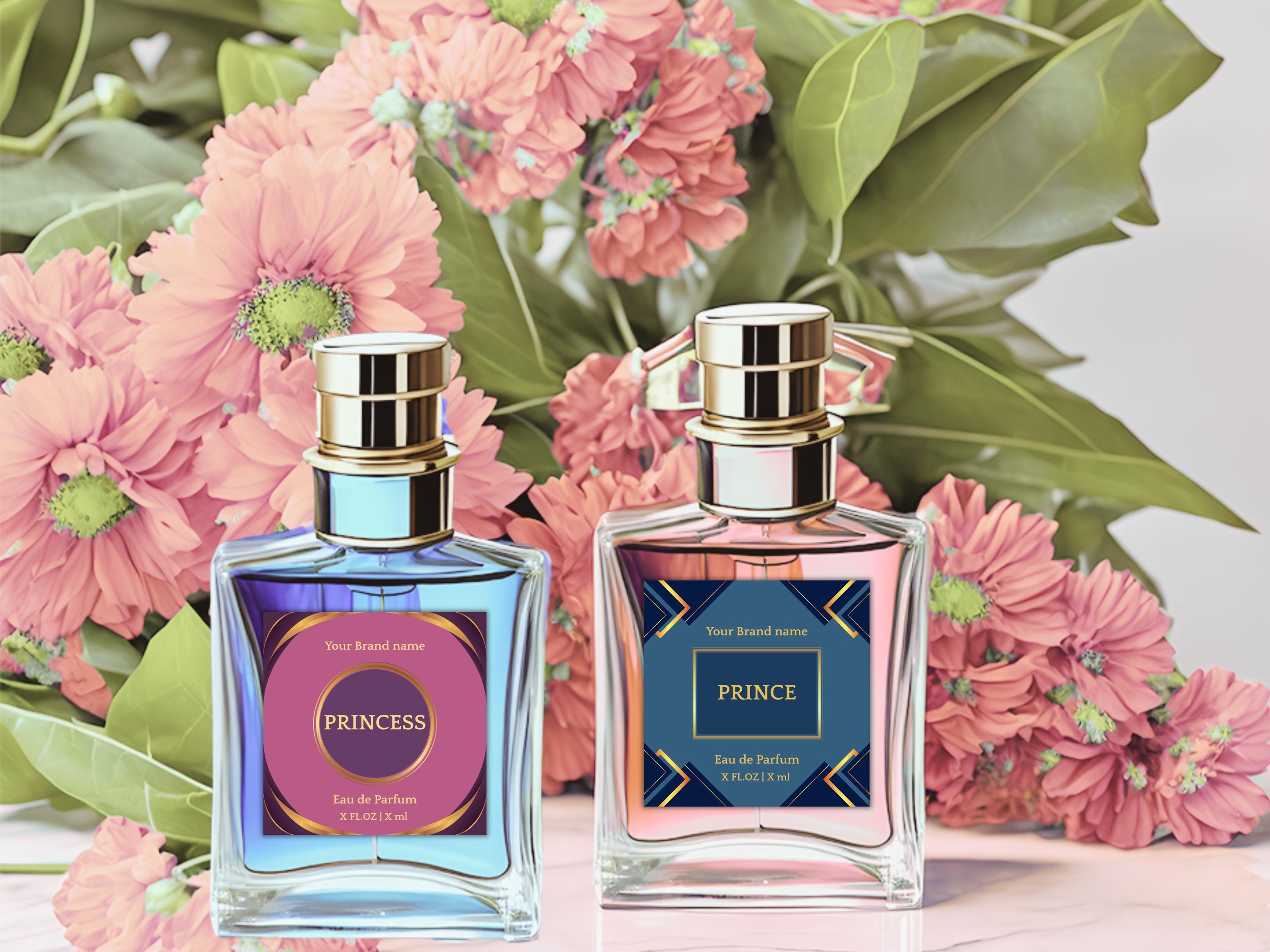 Editable Perfume Label Canva Template | Printable Perfume Bottle ...
