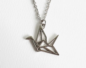 Silver Origami Shape Necklace