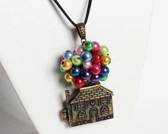 Flying House Long Necklace