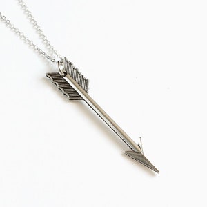 Large Silver Arrow Necklace