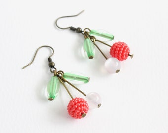 Lychee Earrings (hooks or clip ons)