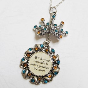 Lost Diadem and House Motto Necklace
