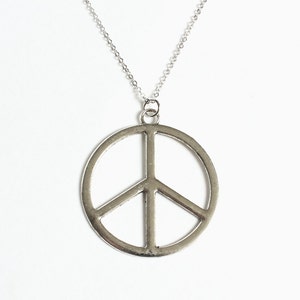 Large Peace Symbol Necklace