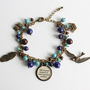 Charm Bracelet Blue Eagle House Bronze version CLEARANCE image 1