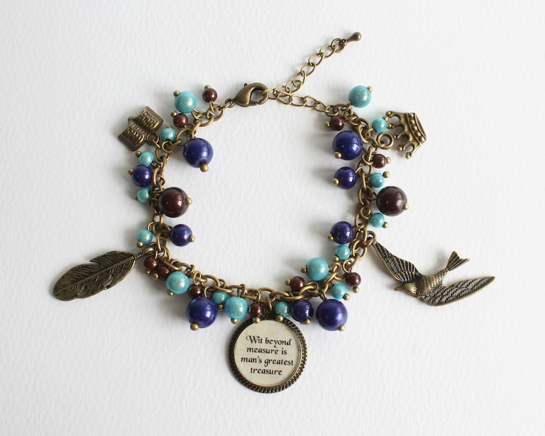 Charm Bracelet Blue Eagle House Bronze version CLEARANCE image 1