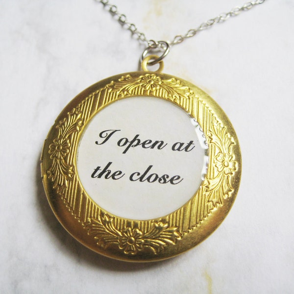 I open at the close gold locket necklace