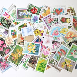 25 to 450 flower and plants theme cancelled stamps