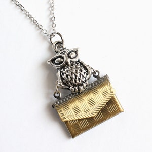 Owl Post Locket Necklace