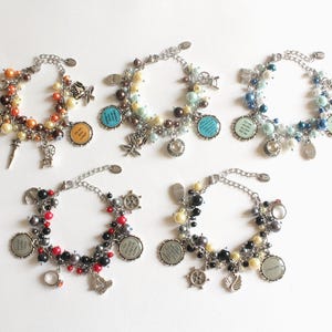 Rumplestiltskin / Belle / Rumbelle / Captain Swan / Hook Charm Bracelet (OUAT)
