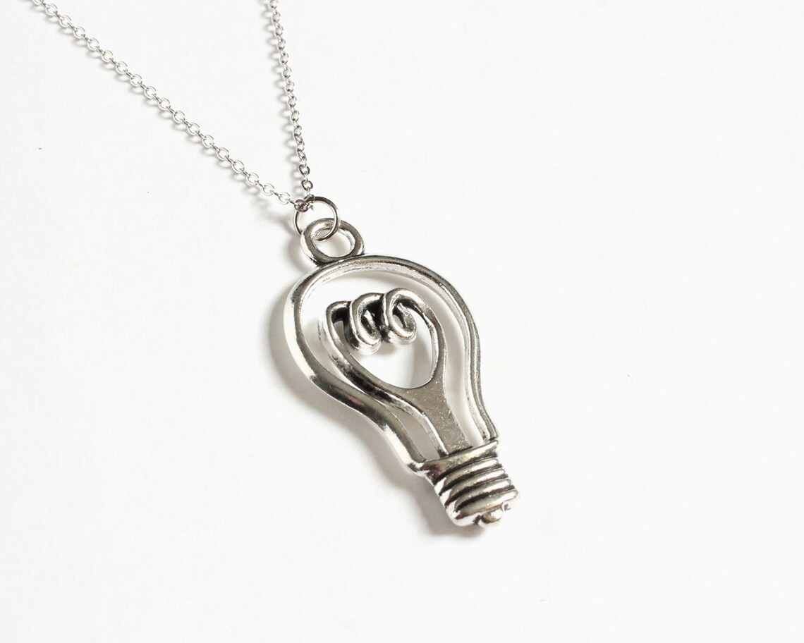 Light Bulb Necklace Etsy
