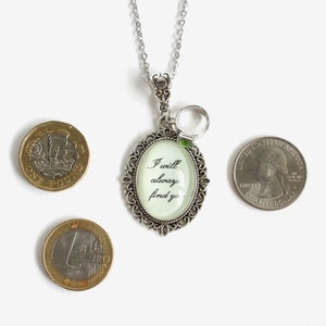 I will always find you necklace with green rhinestone ring charm OUAT image 5