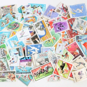 25 to 50 sports theme cancelled stamps