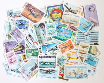 25 to 150 aviation theme cancelled stamps