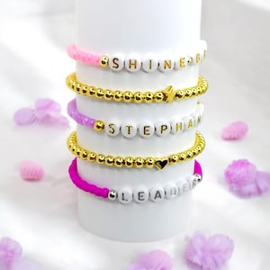 Personalized Name Bracelet, Girls Trip Bracelet ,Custom Name Beaded Bracelet,Personalized Bracelet, Mothers Day Gift,Friendship Bracelet