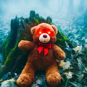 Haunted Stuffed Animal - EMF Detector, Audible Alarm, LED Eyes Light Up When Spirit is Near - Paranormal Trigger Item, Ghost Hunting Tool!