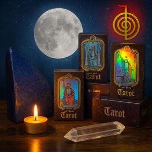 Cartas de Tarô com Reiki Purificado e Carregadas sob a Lua Cheia para Intuição, Cura, Trabalho de Sombra e Corte de Cordões | Cartas de Oráculo | Cartas de Adivinhação