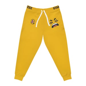 Aahh  I Wanna Get Stannnkayeee Street Designz Athletic Joggers, Workout Pants, Casual Wear, Yellow Track Pants