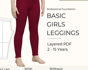 Child Legging Pattern Pattern Sewing Guide Beginner Project Digital Download Printable Template Basic Design Home Craft Simple Instruction