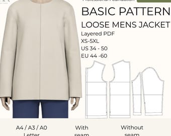 Men Jacket Pattern Making Guide For Tailoring Sewing Foundation Basic Block Pattern Design Custom Garment Making Resource For Tailors Coat