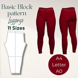 Workout Clothes Design Athletic Wear Leggings Pattern Digital Download PDF File Size Bundle Sports Clothing Project Plan Fitted Leggings