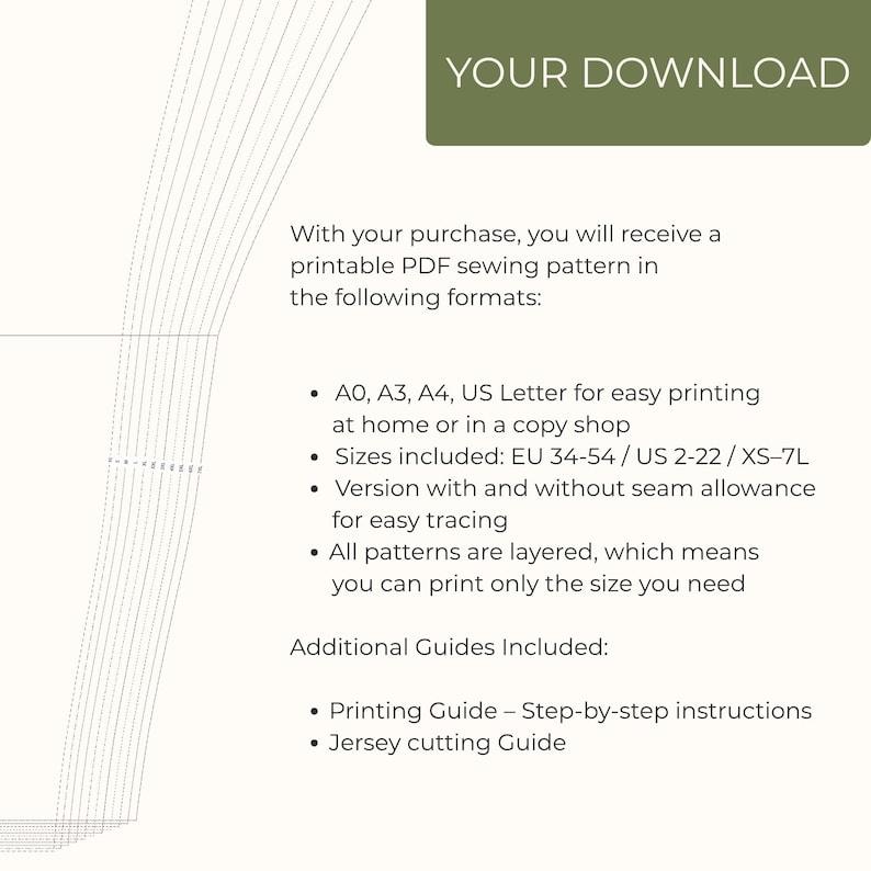 DIY Leggings Sewing Pattern Digital Download PDF Pattern Bundle Athletic Wear Design Template Workout Clothes Sewing Tutorial Fitted Leggings Pattern Professional Quality Design Size Inclusive Pattern XS Through 7XL Activewear Sewing