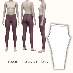 Fitness Clothing Sewing Pattern Digital Download Leggings Pattern PDF Bundle Athletic Wear Design Tutorial Workout Clothes Sewing Pattern Fitted Leggings Template Size Bundle XS To 7XL Activewear Sewing Project Gym Clothing Pattern Sports