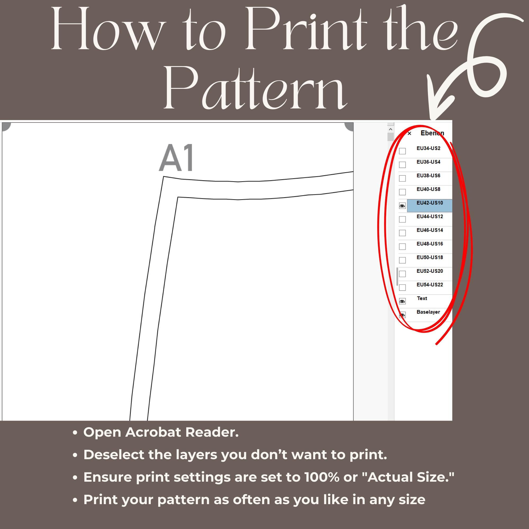Digital Trouser PDF Sewing Pattern Drafting Guide Clothing Template ...