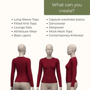 Knit Top Pattern Design Digital Download Sleeve Draft Template Professional Sewing Block Pattern Printable PDF File Instant Access Complete Measurement Guide Size Chart Included Fabric Cutting Layout Template DIY Garment Construction Guide