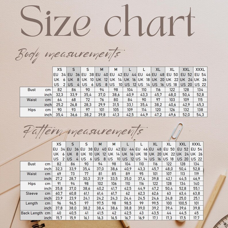 Basic Block Pattern PDF Download Large Size Jersey Dress Sewing Project ...