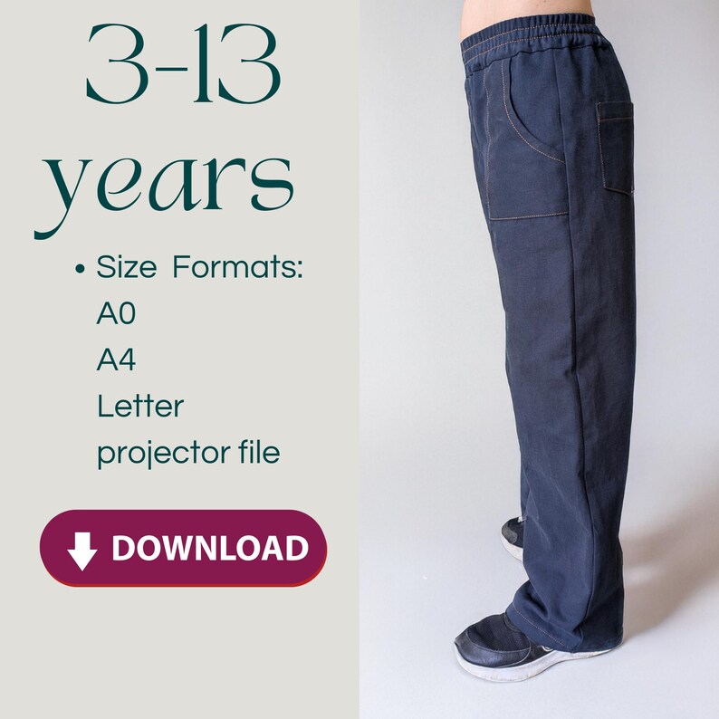 Projection File Pattern Digital Sewing Pattern Beginner Friendly Pocket Design Cargo Pant ...
