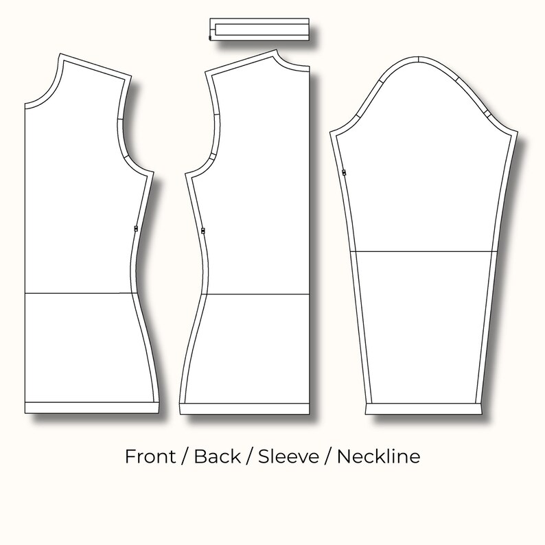 Comprehensive Sewing Pattern Guide Digital Download Block Draft Template Printable PDF File Knit Top Pattern Design Sleeve Construction Guide Professional Measurement Chart Size Guide Included Fabric Cutting Layout Template Instant Access