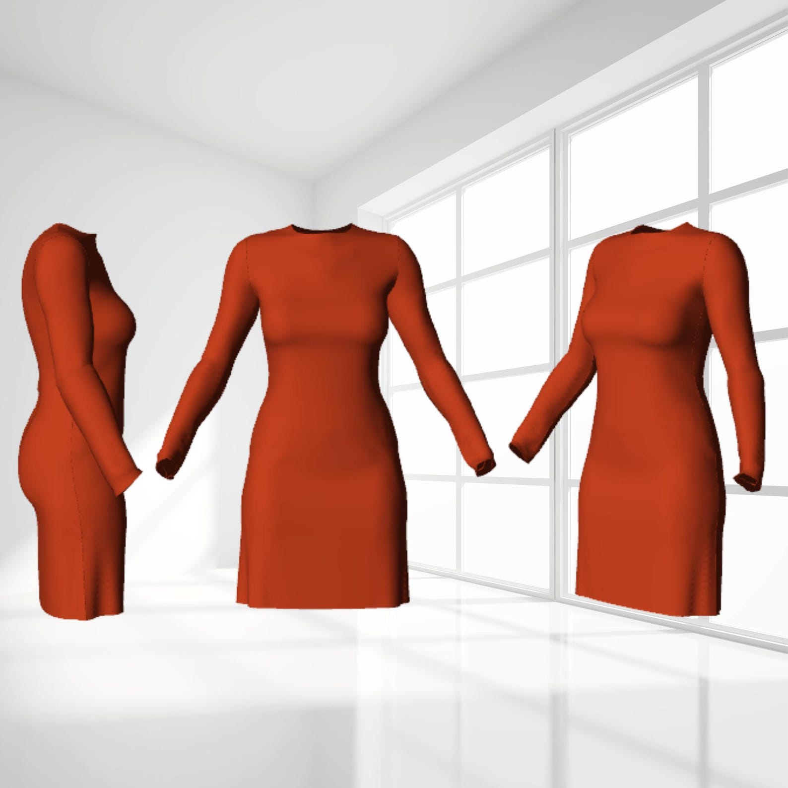 Basic Block Pattern PDF Download Large Size Jersey Dress Sewing Project ...