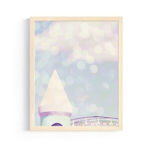 pastel princess art print fairytale nursery artwork little girl bedroom wall art playroom wall decor pastel colors girl princess castle art image 1